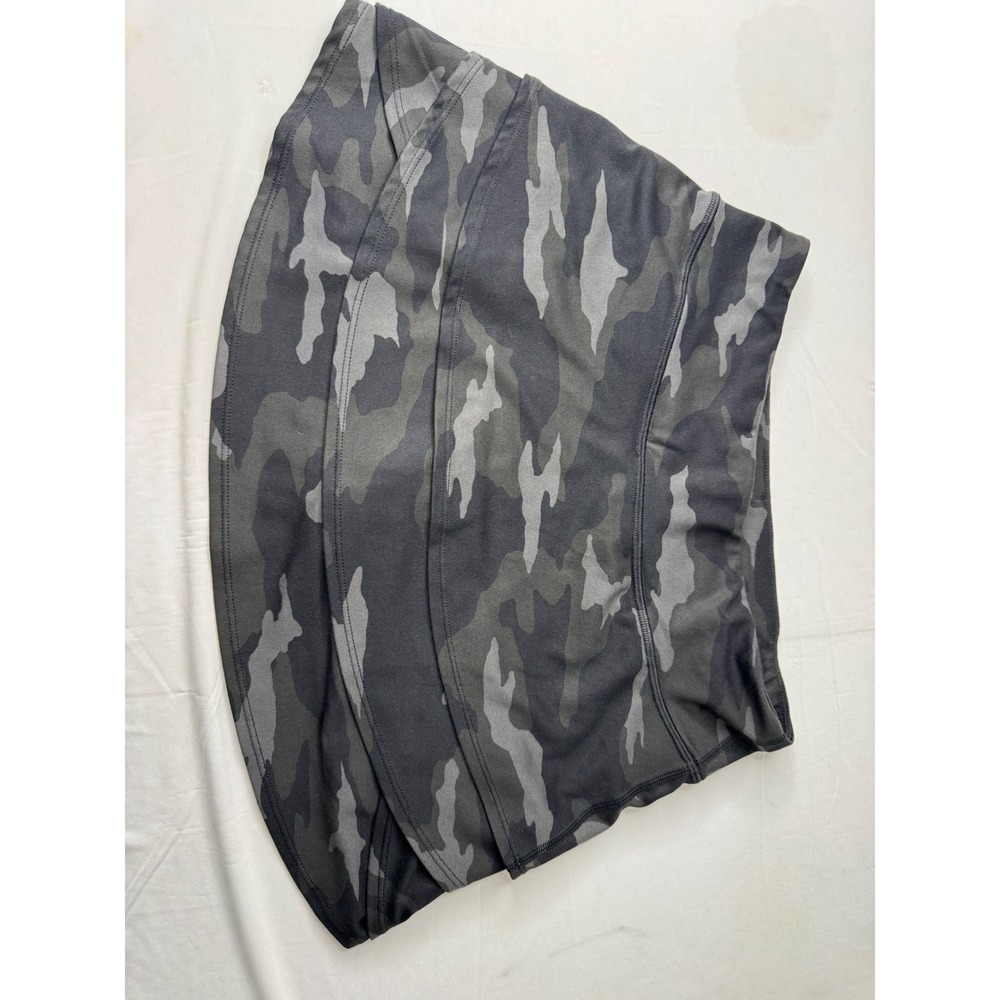 Athleta Girl Swing Camo Skort Gray Black Camouflage Athletic Skirt Size L 12
